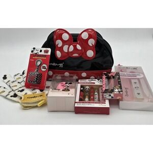 Crème Shop Minnie Mouse Makeup Bag Bundle w/Disney Creme Shop Accessories  #0235